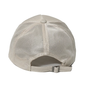 Champagne gold breathable mesh baseball cap for outdoor sun protection shown from the back view