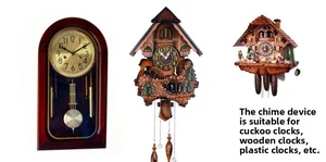 Detailed comparison of cuckoo clock movements and various vintage wooden pendulum clock styles