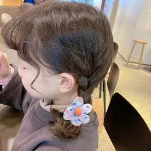 Lindo coletero de flores azules con lunares para niños en suave tejido de malla