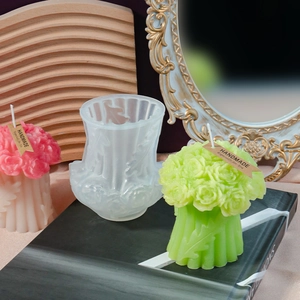 3D Blumenstrauß Silikonform für handgefertigte Rosenkerzen und DIY Kunstharz Dekorationen
