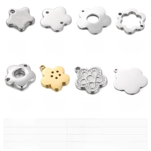 Detailed size and weight chart for stainless steel DIY necklace pendant accessories