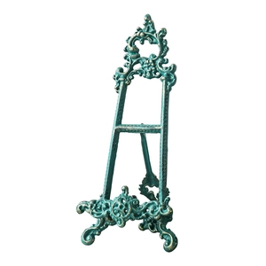 Soporte decorativo de hierro fundido bronce para platos y porta menú