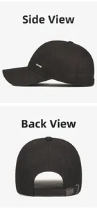 Détails du côté et de l'arrière d'une casquette marron avec boucle en métal Sport