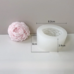 Detailed view of floral silicone mold dimensions for DIY soap and candle making