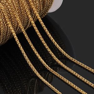 Stainless Steel Spiga Wheat Keel Chain For DIY Jewelry Making Findings Necklace Bracelet Hip Hop Color Preserving Metal Chain