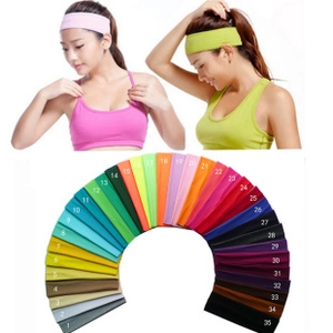 Halloween sweatbands with skull patterns in 35 colors for yoga and running sports