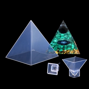 Stampo in silicone a forma di piramide ad alta trasparenza per decorazioni fai-da-te