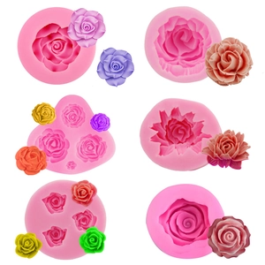 Rose Flower Silicone Mold Floral Shapes For Cake Decorating Fondant Chocolate Soap Candle Resin DIY Baking Heat Resistant