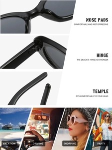 Detail view of oval sunglasses featuring integrated nose pads and durable metal hinges