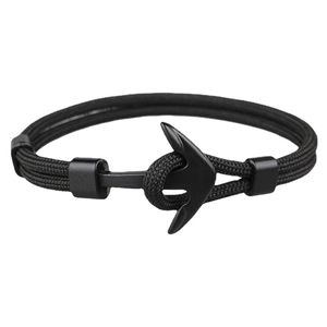 Nautical Anchor Rope Bracelet Alloy Buckle Braided Parachute Cord Marine Style Adjustable Handmade Wristband For Men Women