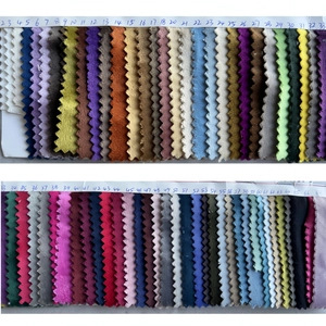 Color chart showing 67 shades of 1cm double-sided velvet ribbon for DIY crafts