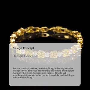 Detail of gold bracelet with yellow square-cut stones and white zircon accents