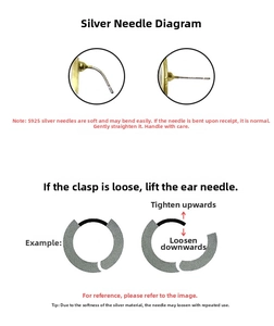 Guide for adjusting S925 silver needle earrings and fixing loose clasp closure