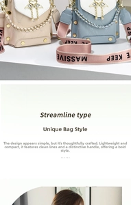 Detail of mini PU crossbody bags with heart quilting and wide logo webbing strap