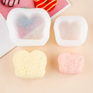 Stampo in silicone per mousse al cioccolato e candele a forma di cuore e fiocco
