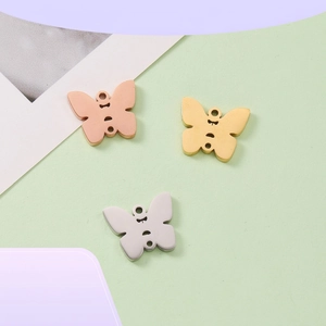Butterfly Pendant Charms 304 Stainless Steel Mirror Polished DIY Jewelry Making Accessories Butterfly Shape