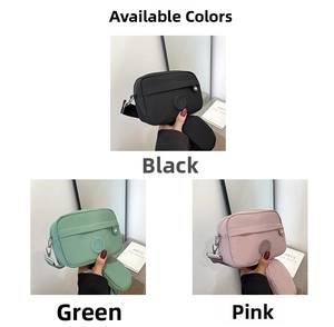 Three colors of waterproof oxford crossbody bags with detachable round coin purses