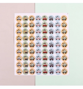 Planche d'autocollants de récompense véhicules avec messages d'encouragement pour enfants