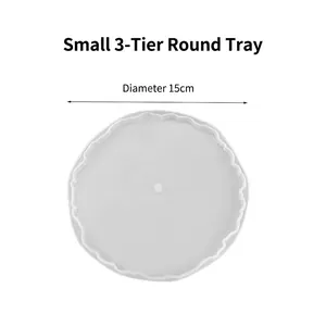 Detailweergave van 15 cm ronde gegolfde siliconen mal voor doe-het-zelf resin onderzetters