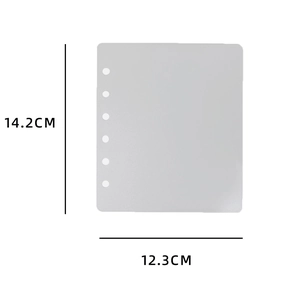Detailansicht der A7-Trennblättern mit den Maßen 14,2 x 12,3 cm und 6-Loch-Stanzung