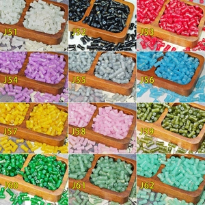 DIY bamboo shape glass beads in 12 colors for jewelry making, 6x12mm cylinder spacers
