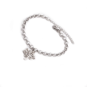Tree Of Life Heart Pendant Bracelet Stainless Steel Adjustable Chain Jewelry For Women Elegant Hollow Design Charm