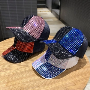 Luxury Sparkling Rhinestone Baseball Cap Bling Patchwork Sun Hat Adjustable Snapback Fashion Headwear For Women