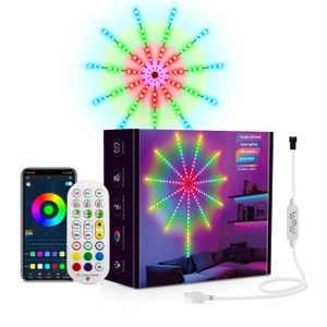 Smart RGB LED firework light kit with USB music controller and remote app control