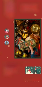 Close-up of Christmas Carol themed washi stickers set for scrapbooking decoration