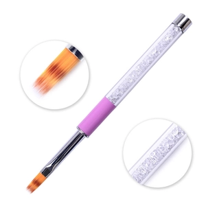 Professional Nail Art Brush Sawtooth Ombre Gradient Blending Drawing Tool Rhinestone Filled Acrylic Handle Manicure