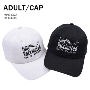 Fully Vaccinated Cotton Baseball Cap With Syringe Heart Embroidery Adjustable Outdoor Sport Sun Hat Unisex