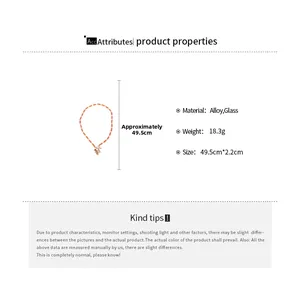 Detail specifications of orange beaded maple leaf necklace with alloy and glass details