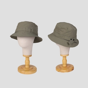 Quick-dry nylon reversible bucket hat in army green for sun protection and outdoor leisure