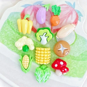 Mini resin vegetable and fruit charms for DIY crafts and jewelry making accessories