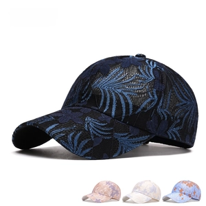 Atmungsaktive Baseballkappe für Damen mit floraler Spitze und praktischem Sonnenschutz