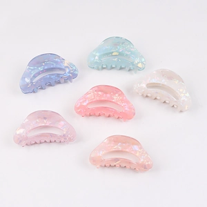 Ensemble de pinces à cheveux pastel aux reflets irisés et design antidérapant pour femmes