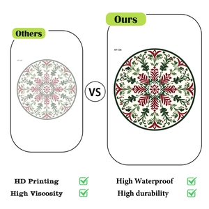 Detail view of JDT-C80 snowflake mandala sticker showing high clarity print and waterproof quality