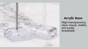 Close-up of clear acrylic earring display bases with high transparency and stable support