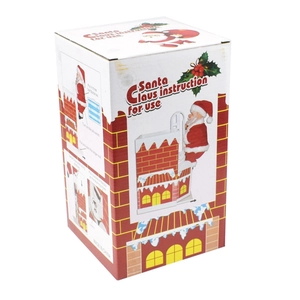 Jouet Père Noël électrique grimpant dans la cheminée avec boîte de présentation