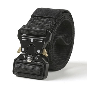 Tactical nylon cobra belt with heavy-duty quick-release metal buckle for outdoor sports
