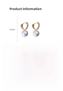 Detailed view of gold plated hollow heart earrings with dimensions 3.2cm by 1.6cm