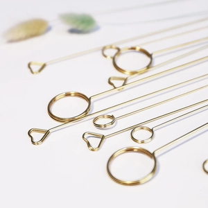 Floral Card Holder Picks Metal Gold Plated Heart Round Star Shape For Bouquet Wedding Table Number Decoration