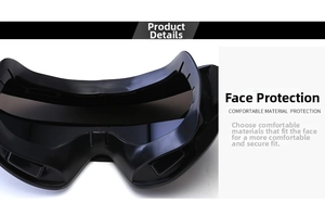 Macro shot of high-quality foam padding and ventilation design on tactical goggles