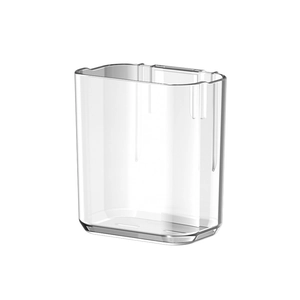 Wall-mounted clear acrylic bathroom storage shelf for toothbrushes and mugs