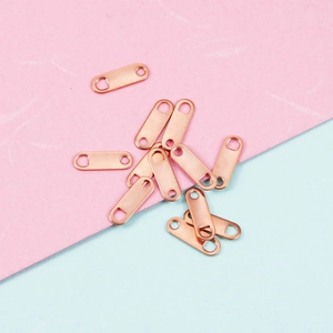 Rose gold stainless steel rectangular connector tags for DIY jewelry making chains