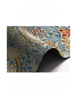 Detailed view of absorbent dish drying mat with floral patterns and anti-slip rubber back