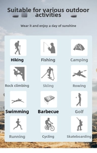 Polarized cat-eye sunglasses utility icons for hiking, fishing, and outdoor driving