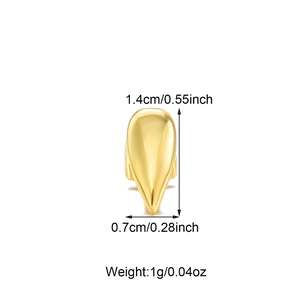 Detailed dimensions of a gold hip hop vampire tooth cap with size and weight specs