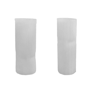 Vertical striped cylindrical silicone mold for DIY geometric aromatherapy candle holder