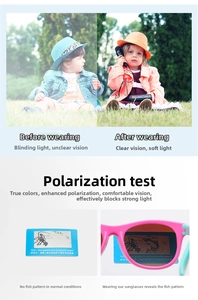 Polarized lens detail showing glare reduction and improved visual clarity on kids sunglasses
